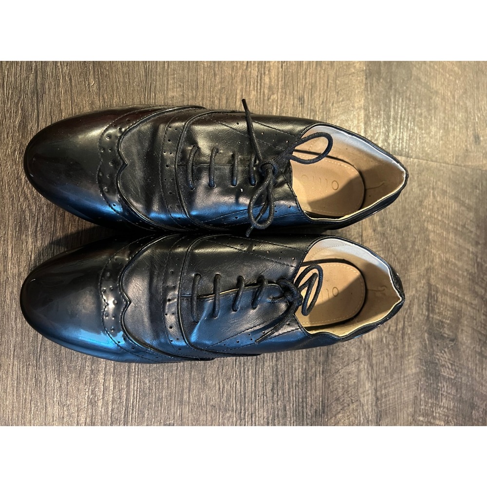 Ollio Womens Oxfords Wingtip Brogue Black JX1914-CB